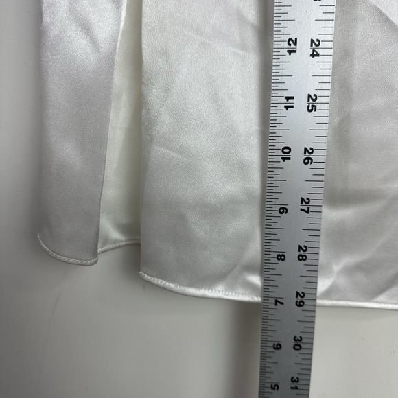 Judith Hart Womens White Cami Tank Top Plus Size 22W Satin Neck Tie Layering NWT - Picture 8 of 8